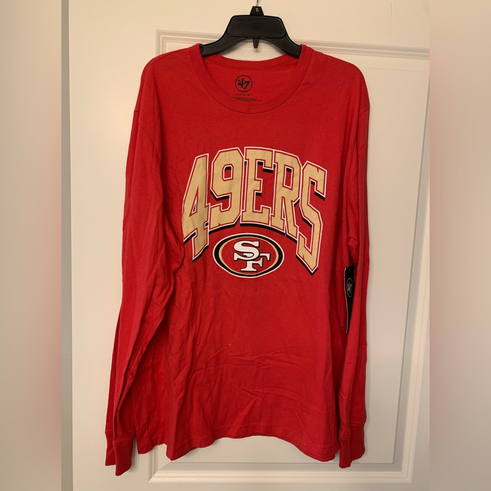 San Francisco 49ers Red Long Sleeve TShirt 47 Brand NWT 🌴